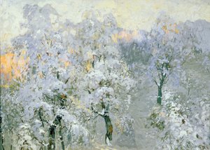Træer i vintersølv, 1910